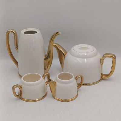 Complete 4-piece insulated tea/coffee thermo set - mid century