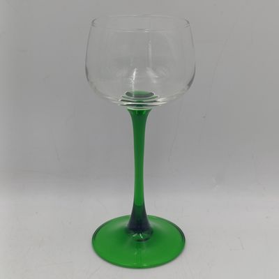 Vintage set of 6 Domino Green Luminarc wine glasses