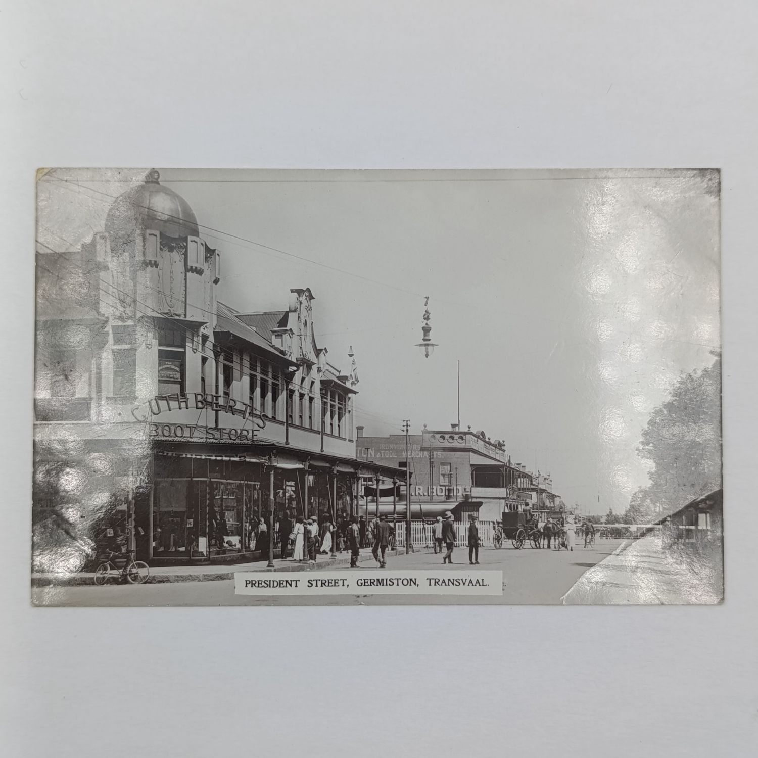1926 Photo postcard - picture of president street, Germiston
