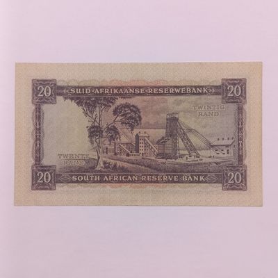 South African M H de Kock 20 rand banknote - only issue -EF+