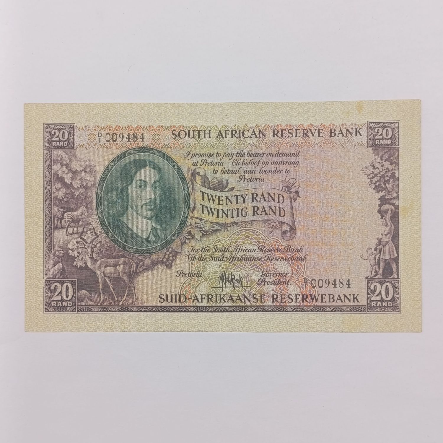 South African M H de Kock 20 rand banknote - only issue -EF
