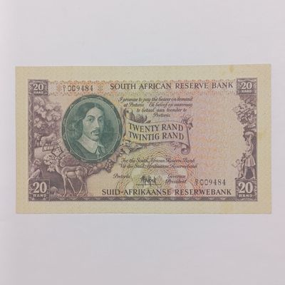South African M H de Kock 20 rand banknote - only issue -EF