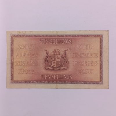 South African J Postmus 1940 Ten Shillings banknote