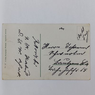 1911 Postcard from Kalkfontein GSWA with 5 Pfennig Imperial Yacht Stamp - Fritz Nink Card No. 27