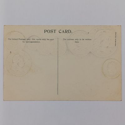 Antique Postcard with Argentina flag and coinage - Embossed and unused