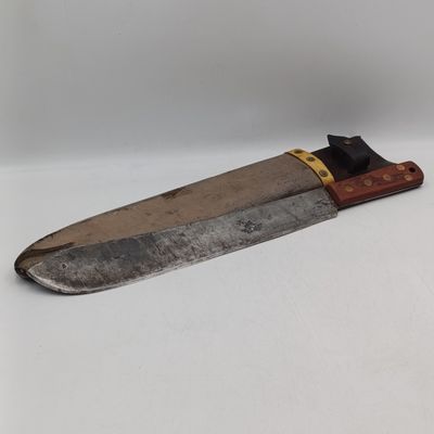 Post WW2 Josh Beal and Son Endure British military machete in sheath - 1952 issue and per sheath