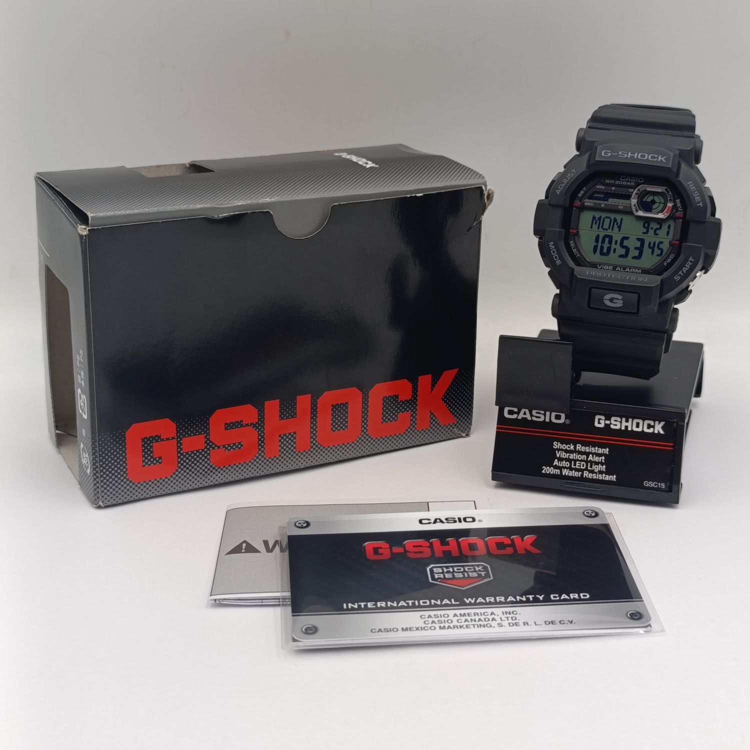 Casio G-Shock GD350 Black digital mens watch - excellent condition in box