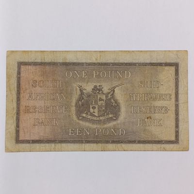 South Africa 1937 Postmus One pound banknote