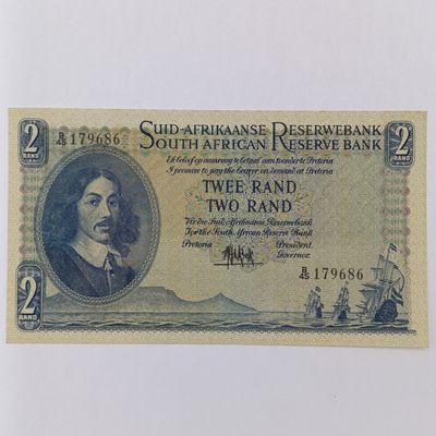 South Africa M H de Kock 2 Rand banknote - AU - B45