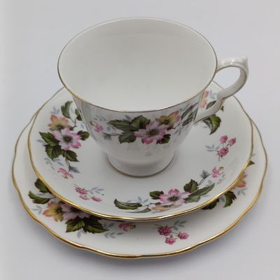Vintage Queen Anne porcelain trio