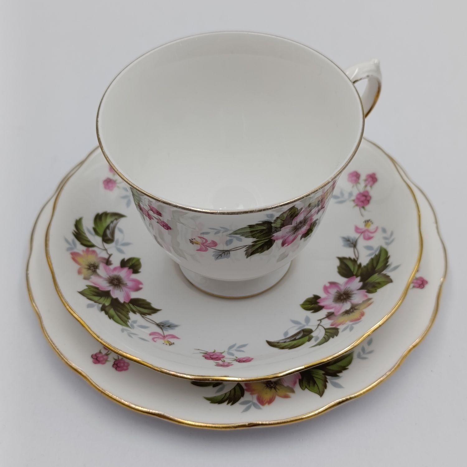 Vintage Queen Anne porcelain trio