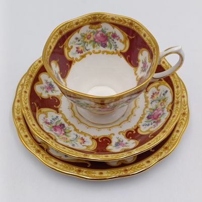 Vintage Royal Albert Lady Hamilton porcelain trio