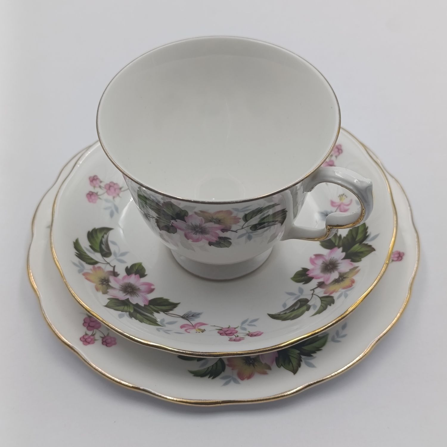 Vintage Queen Anne porcelain trio