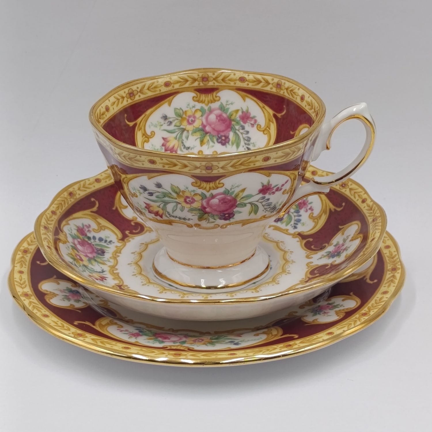 Vintage Royal Albert Lady Hamilton porcelain trio