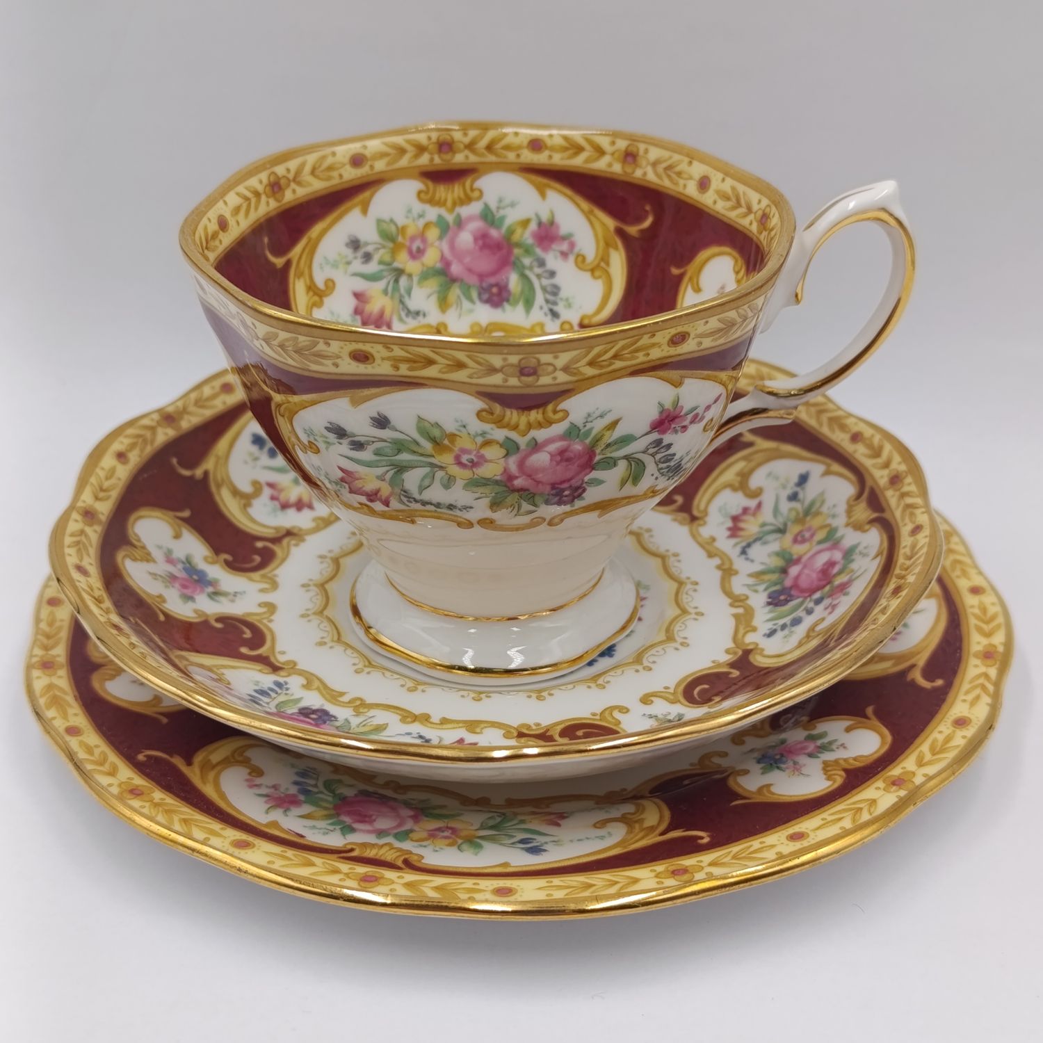 Vintage Royal Albert Lady Hamilton porcelain trio