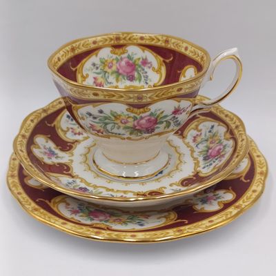 Vintage Royal Albert Lady Hamilton porcelain trio