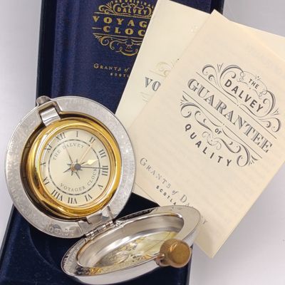 Scottish Dalvey Voyager clock Grand Master in original box - Travel Alarm Clock
