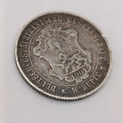 1901 German East Africa quarter rupee - silver