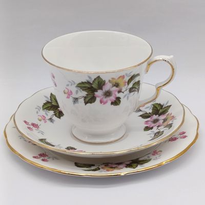 Vintage Queen Anne porcelain trio
