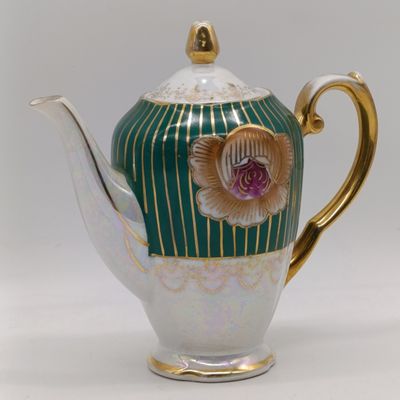 Empire Style Lustreware porcelain teapot