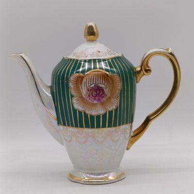 Empire Style Lustreware porcelain teapot