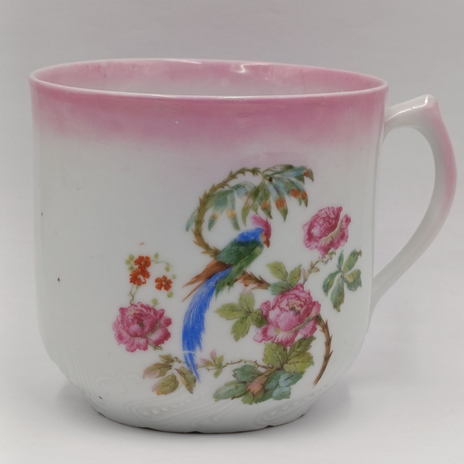 Early 1900's pink lustreware breakfast cup - made in Germany