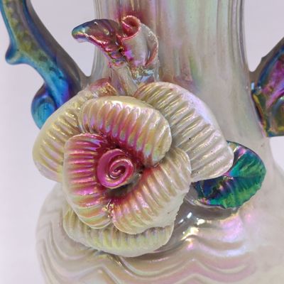 Iridescent Pearlized Luster glaze flower pot