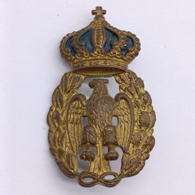 WW2 Italian Royal Air Force (Regia Aeronautica) Officer's visor cap insignia (Fascist Era)