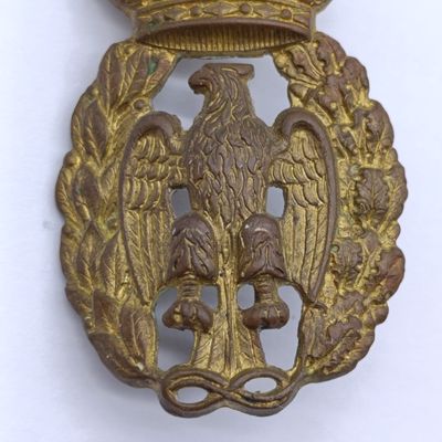 WW2 Italian Royal Air Force (Regia Aeronautica) Officer's visor cap insignia (Fascist Era)