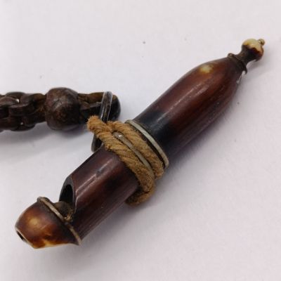 Vintage Pocket watch strap with whistle