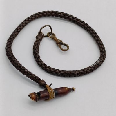Vintage Pocket watch strap with whistle