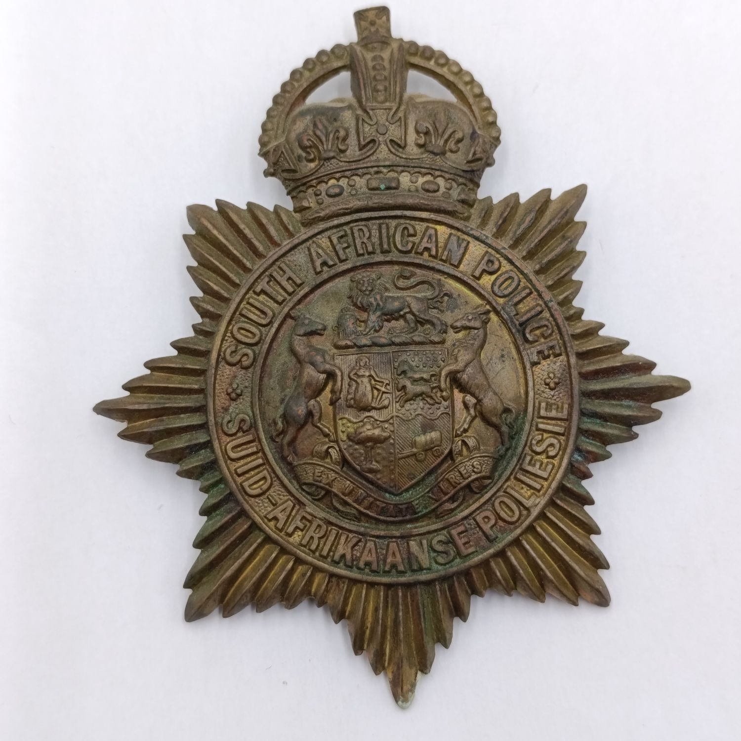 WW1 and WW2 Era SAP Helmet badge - King's Crown