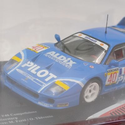 Ferrari F40 Competizione 4h Anderstorp die-cast racing model car - scale 1/43 - sealed - some case cracks