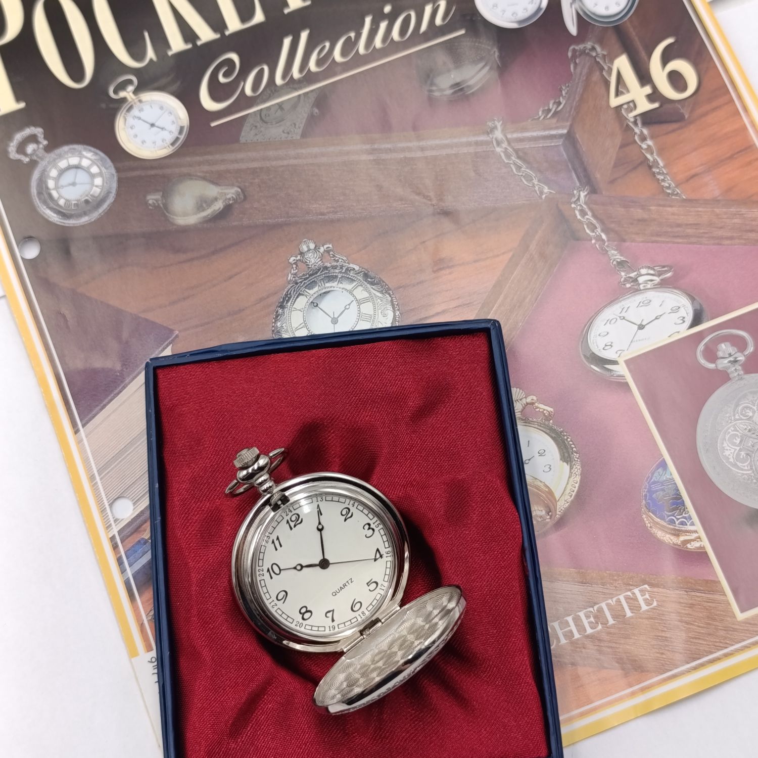 1930's Style Caravan full hunter quartz pocket watch - #46 Pocket watch collection - with book