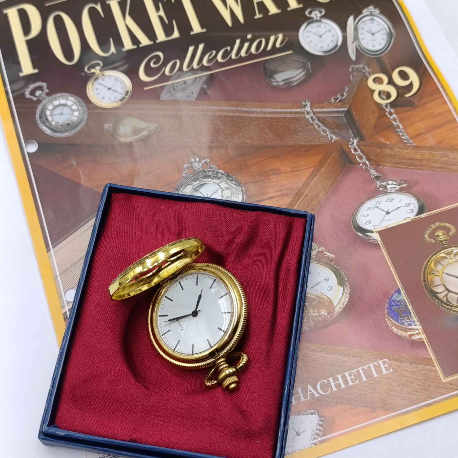 1910's Style Mystery full hunter quartz pocket watch - #89 Pocket watch collection - with book