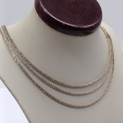 Sterling silver 3 string necklace in original Sterns box - weighs 16.4g