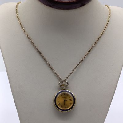 Vintage Moeris Swiss pendant watch - working - with necklace
