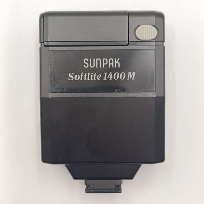 Vintage Sunpak softlite 1400M pop-up camera flash - working - in original box