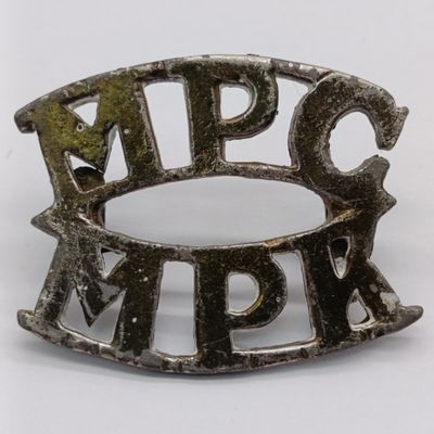 WW2 South African military police Corps shoulder title - original with lugs