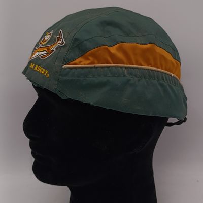 Vintage 1990's Springbok Rugby Supporter's cap with protea and Springbok