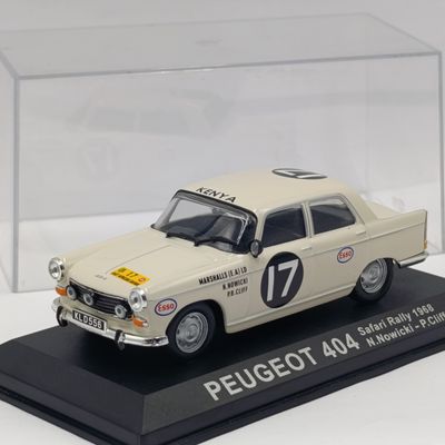 Peugeot 404 Die-cast rally model car - scale 1/43 - N. Nowicki - P. Cliff