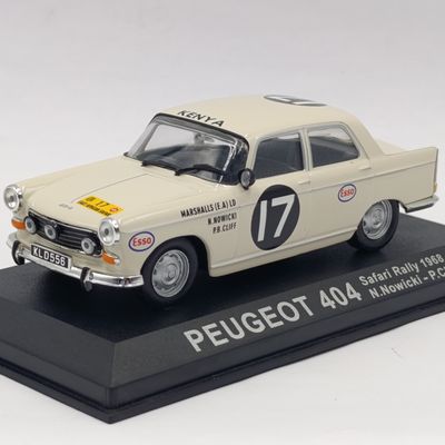 Peugeot 404 Die-cast rally model car - scale 1/43 - N. Nowicki - P. Cliff