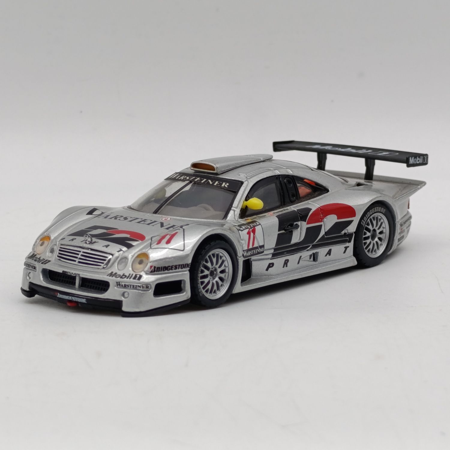 Maisto Mercedes CLK-GTR die-cast rally model car - scale 1/43 - one mirror broken