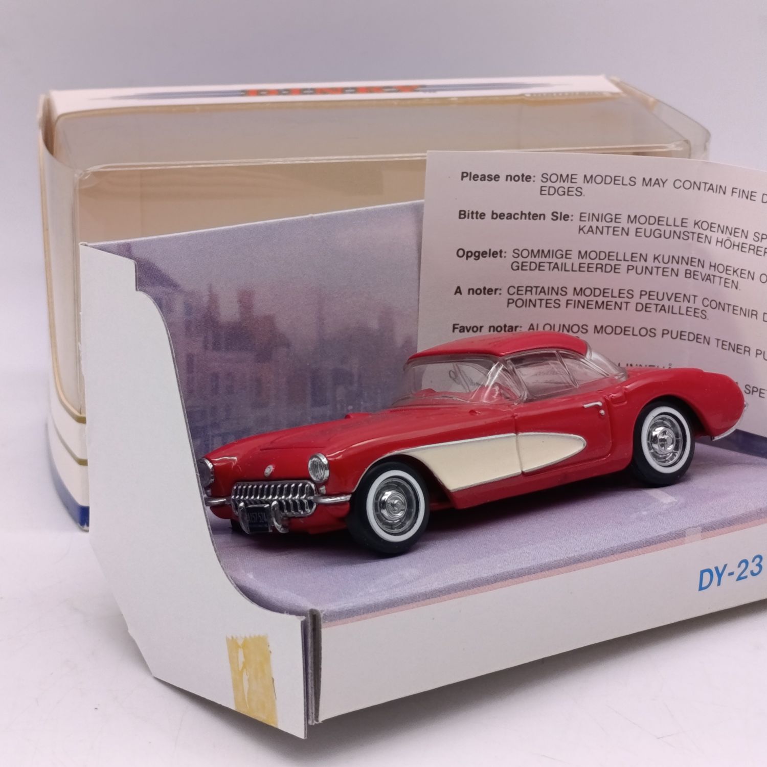 Vintage 1956 Chevrolet Corvette Matchbox Dinky DY-23 die-cast model car in box