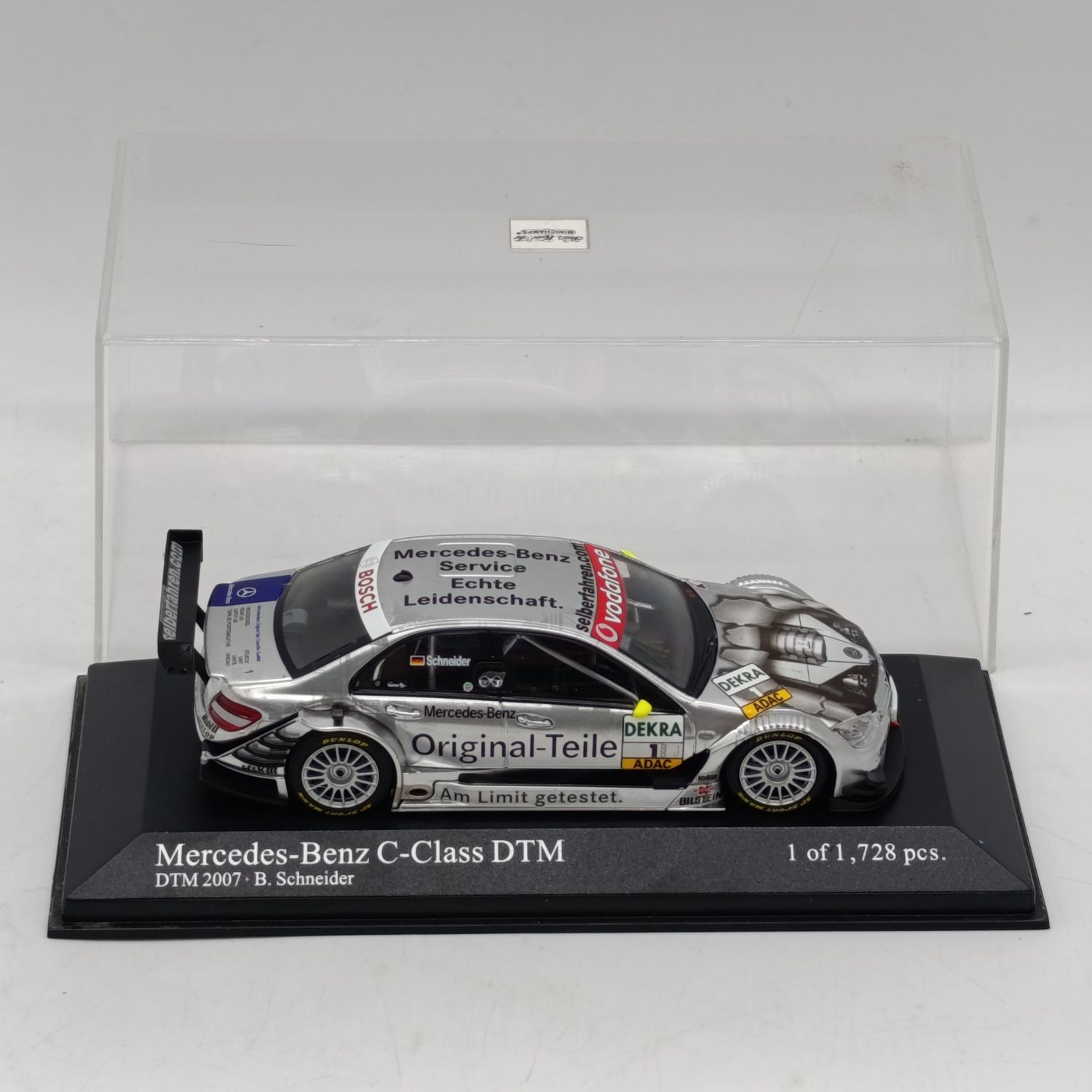 MiniChamps Mercedes-Benz C-Class V8 DTM die-cast rally model car in box - scale 1/43