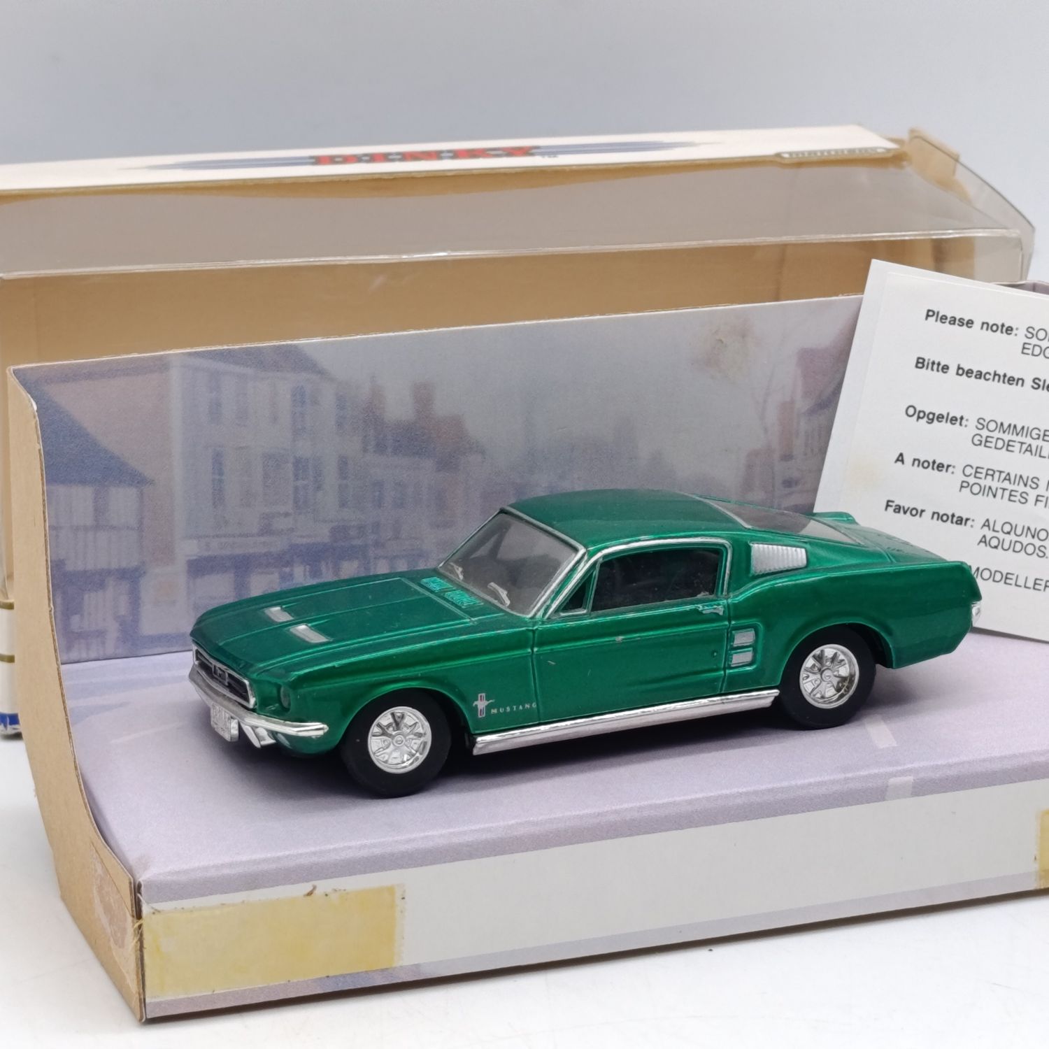 Vintage 1967 Ford Mustang fast back Matchbox Dinky DY-16 die-cast model car in box