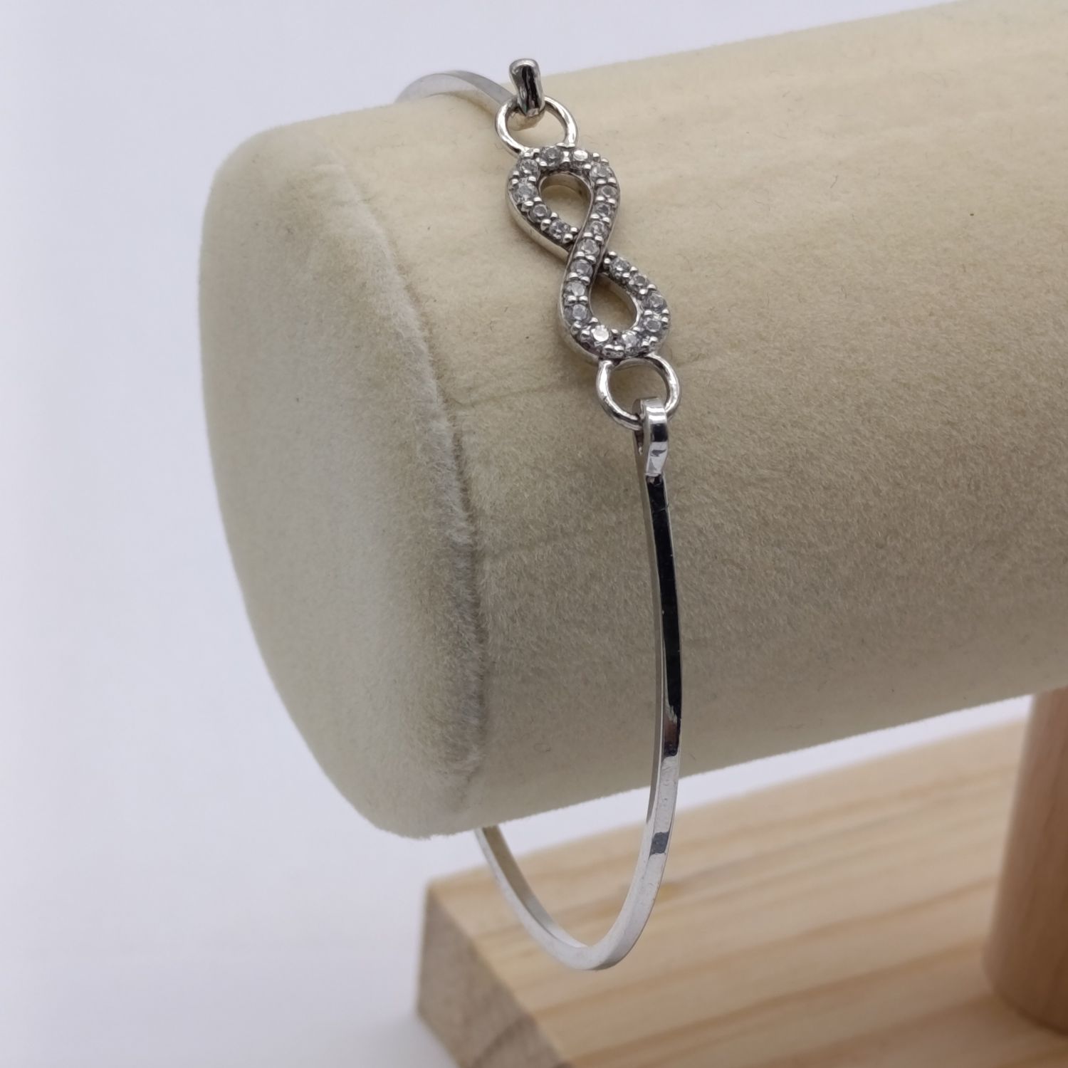 Sterling silver eternity bangle