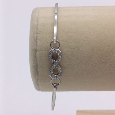 Sterling silver eternity bangle