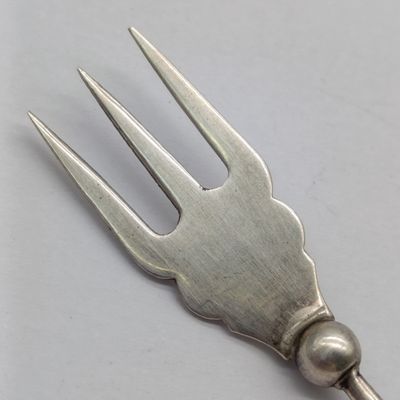 Sterling silver Novelty 1920's pickle fork Arte Deco by WH Collins