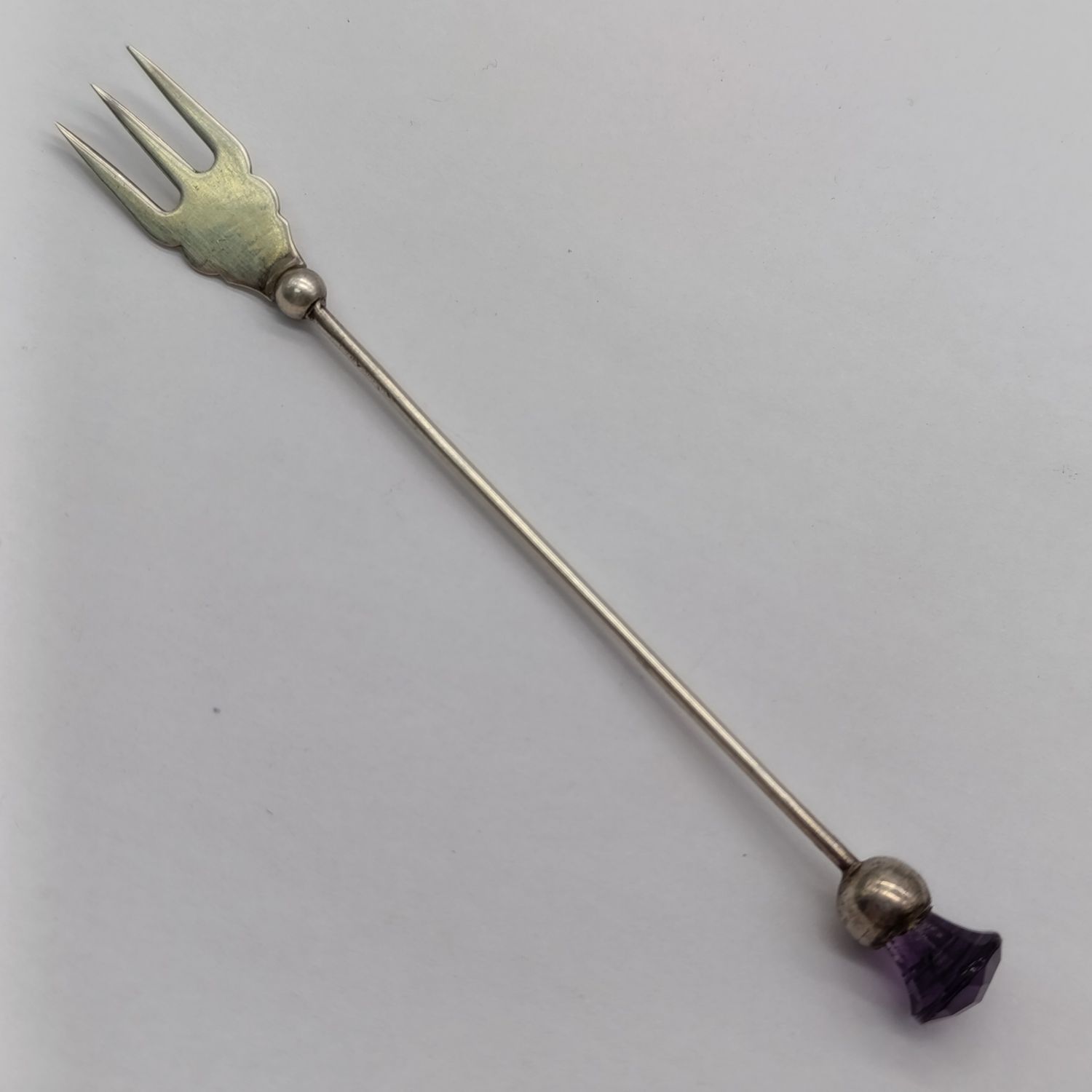 Sterling silver Novelty 1920's pickle fork Arte Deco by WH Collins